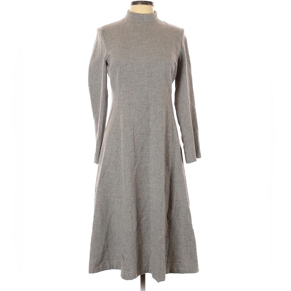 Zara gray long sleeve midi dress- size large